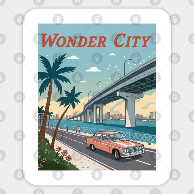 Wonder-City Sticker by TEENIE DESIGN